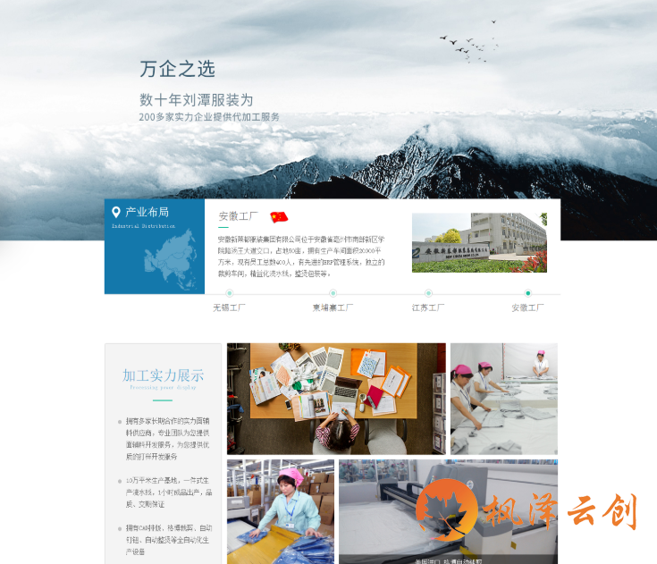 江苏某服装公司官网建设