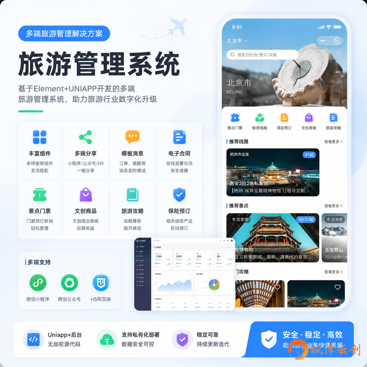 旅游管理小程序系统